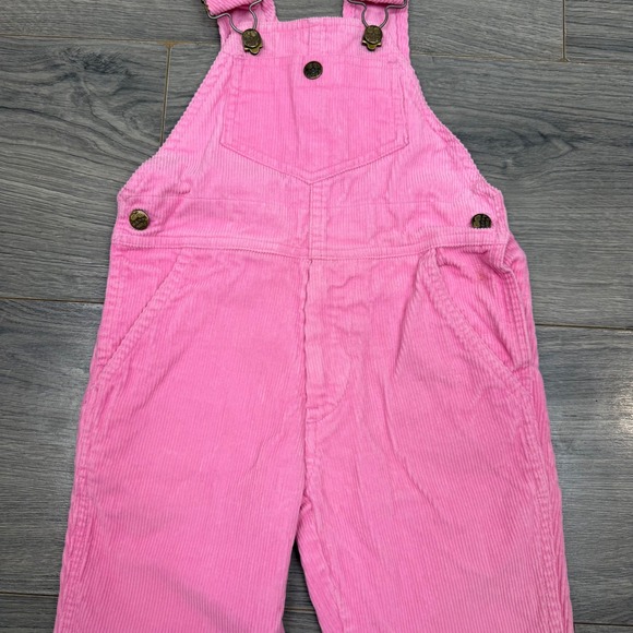 Retro Vintage Style Pink Corduroy Overalls By Happy Kids Joyeux Gamins Size 3 - Picture 6 of 16